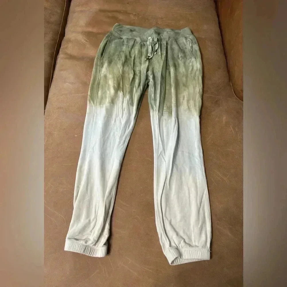 Young Fabulous and Broke Juliette Green Ombré Tie Dye Joggers Size Medium - Picture 3 of 12